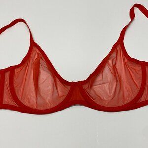 SKIMS RED MESH BRA